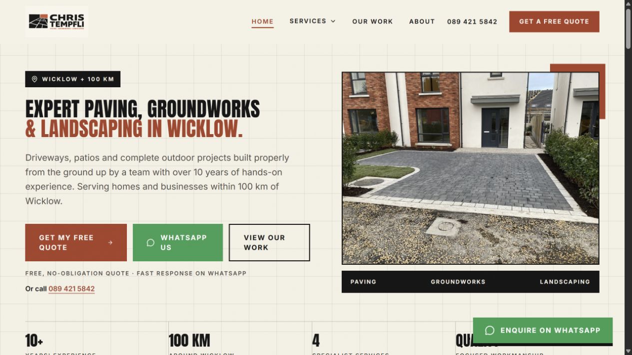 Website Chris Tempfli LTD