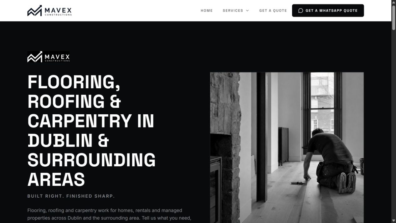 Website Mavex Constructions